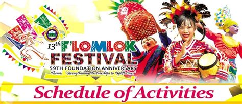 F'lomlok Festival: Celebrating Tradition and Community, Schedule .